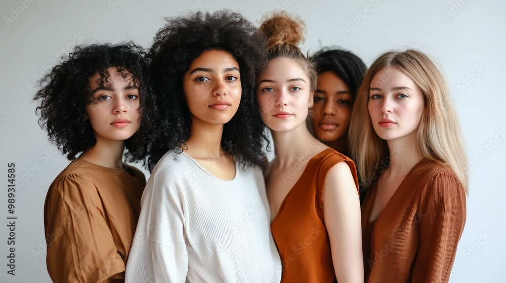 Models of different skin colors and builds. Racial diversity, body positivity. Modeling. Style. Fashion.