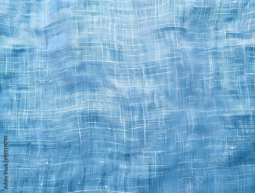 Light Blue Linen Fabric Texture Background
