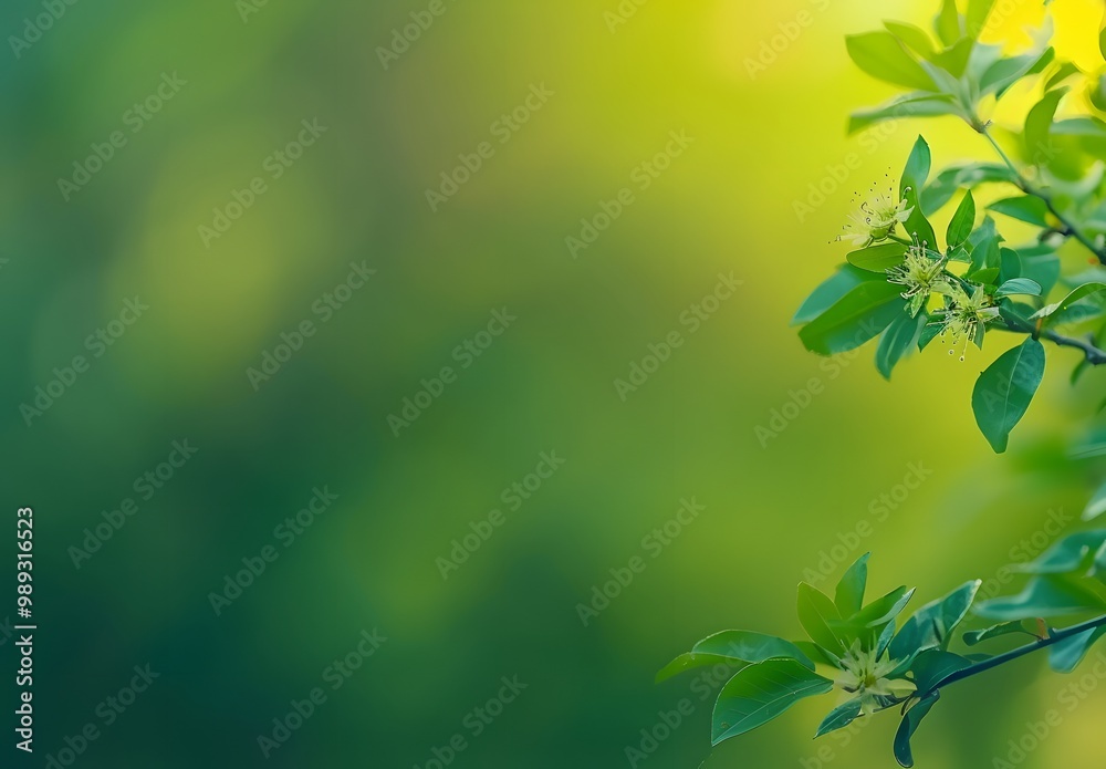 Blurred Green Spring Background with Copy Space Blurred Green Spring Background with Copy Space