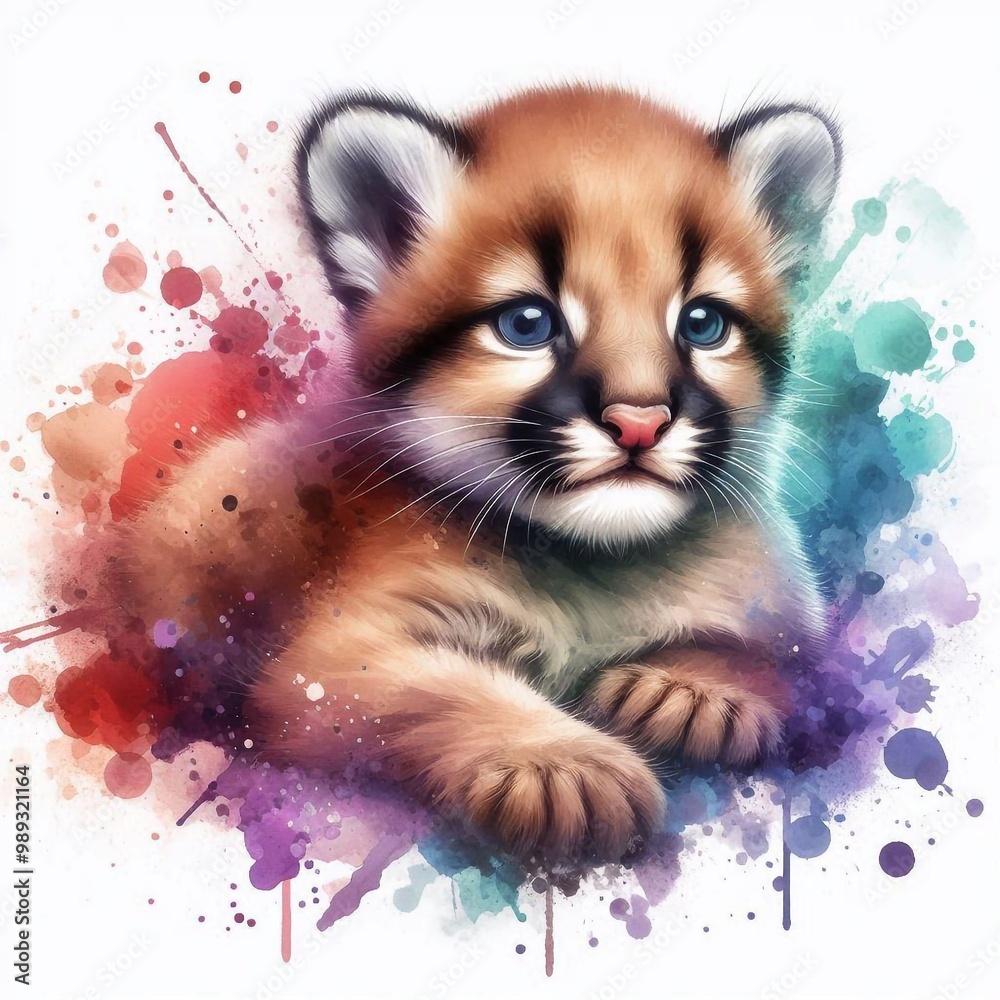 kleiner niedliches Puma Baby kleiner niedliches Puma Baby