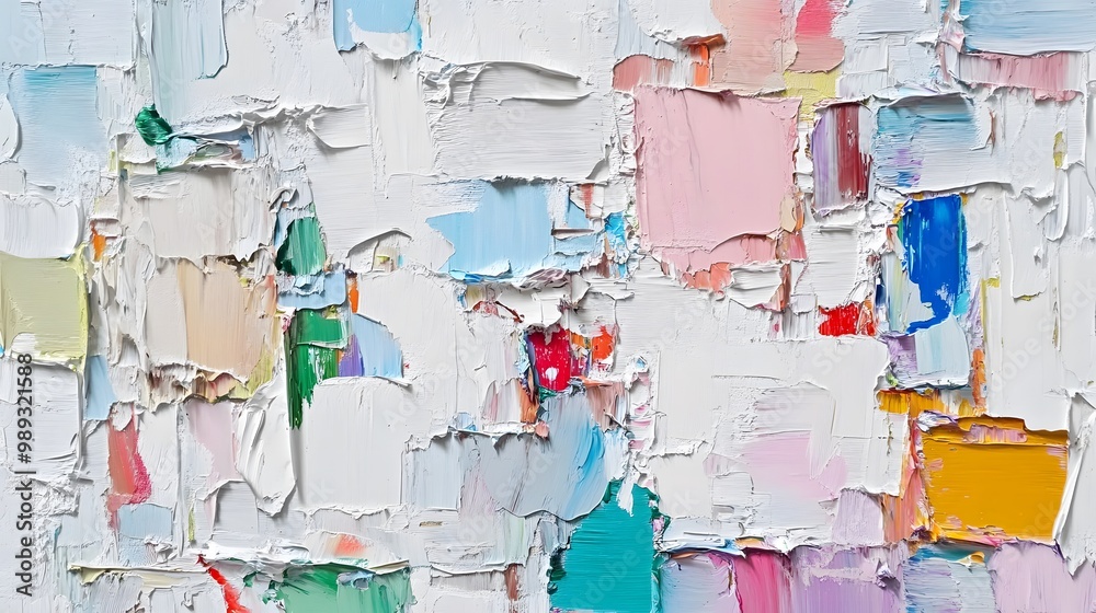 Fototapeta premium Oil Painting, Watercolor, City, Colorful, Abstract Image, Texture, Pattern Background, Wallpaper, Smartphone Cover and Screen, PC, Laptop, 9:16 and 16:9 Format