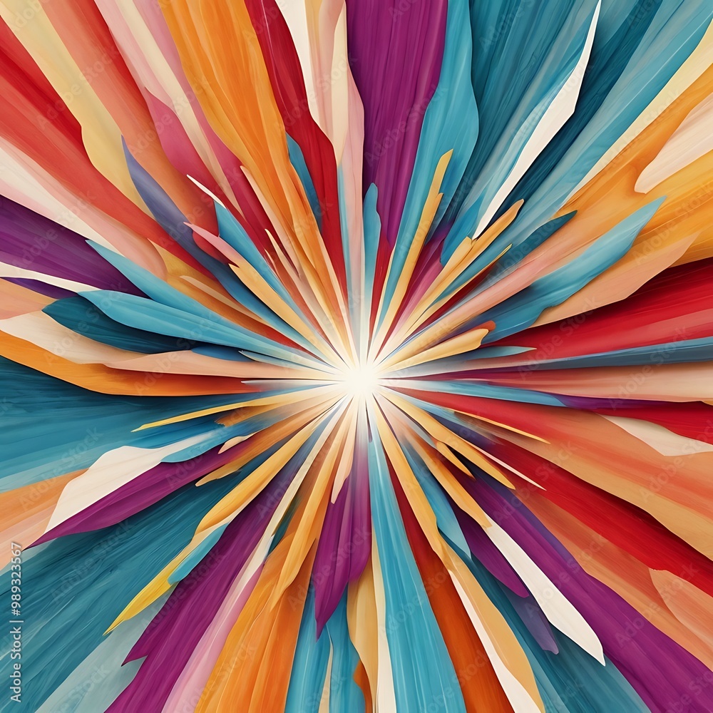 Colorful abstract solid burst background, Conceptual light burst shining abstract shapes, shiny light burst on solid abstract background Colorful abstract solid burst background, Conceptual light burst shining abstract shapes, shiny light burst on solid abstract background