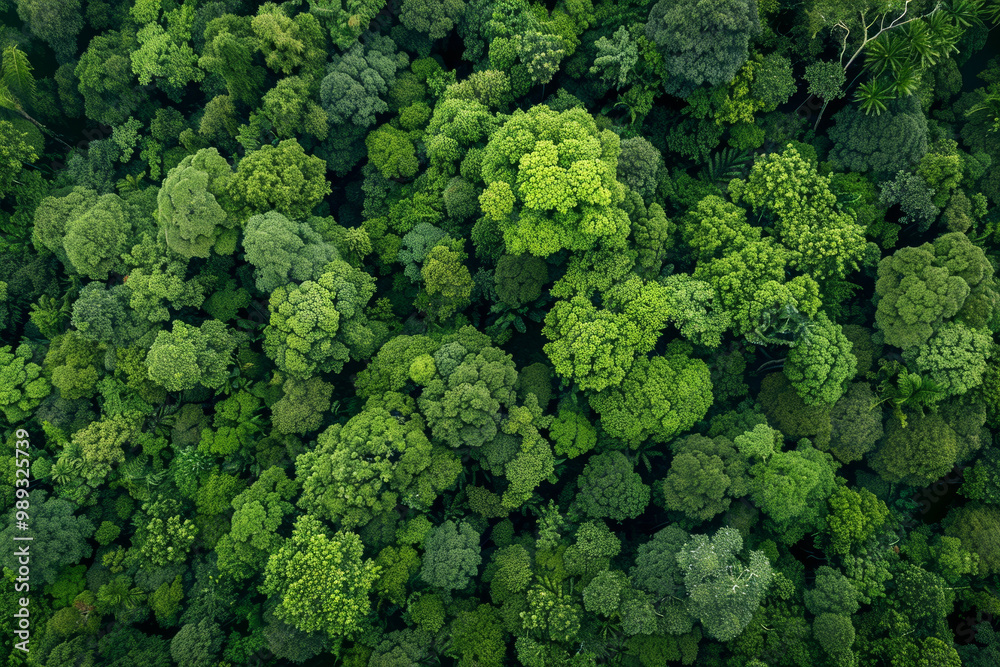 A lush green forest with many trees and a lot of green foliage A lush green forest with many trees and a lot of green foliage