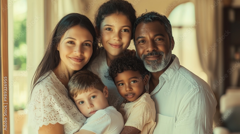 Interracial multinational family and mixed-race children. International marriage Interracial multinational family and mixed-race children. International marriage