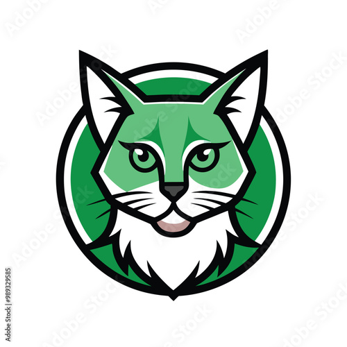 Cat pet cute animal home animal vector logo symbol idea template design 