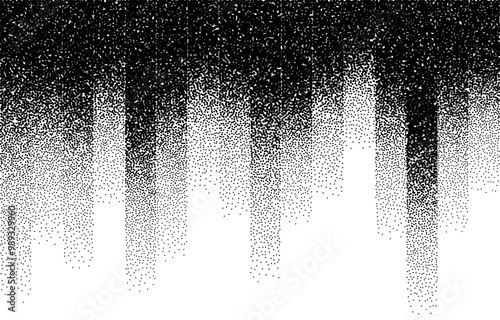 Abstract spectrum wave in monochrome stipple texture background
