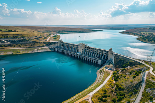 Wallpaper Mural A large body of water with a dam in the middle Torontodigital.ca