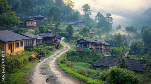 traditional houses in a remote village