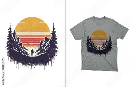nature wilderness vector t shirt design and artwork template