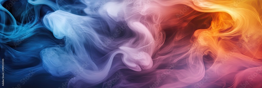 Abstract smoke texture swirling in soft, flowing lines with rich gradients of color Abstract smoke texture swirling in soft, flowing lines with rich gradients of color