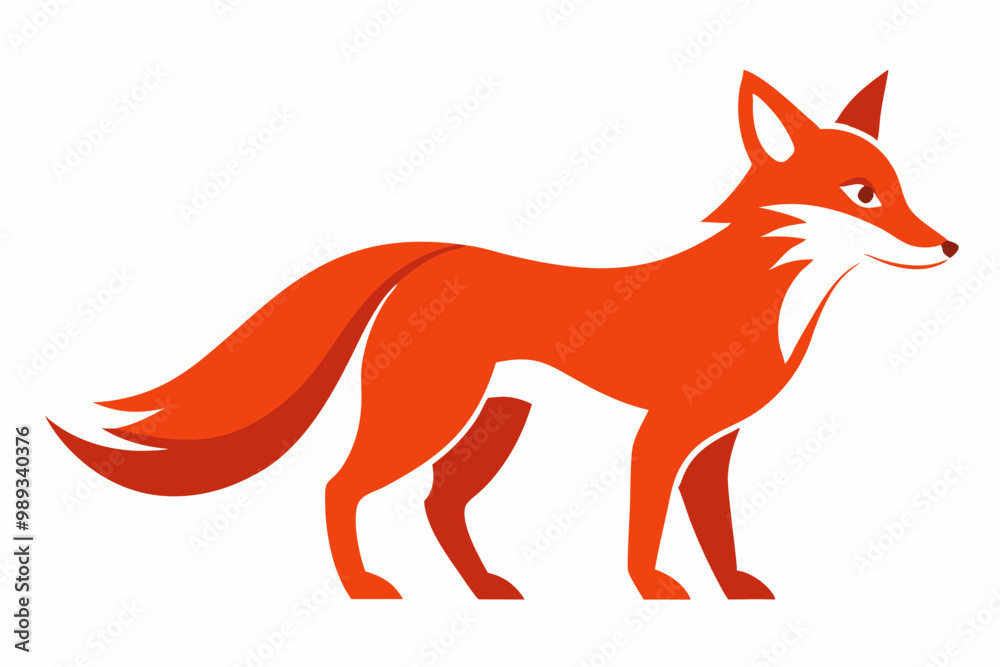 Fox-eating crab vector design on a white background Fox-eating crab vector design on a white background