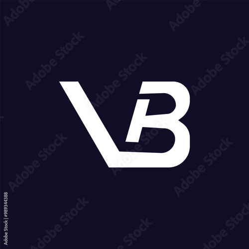 VB letter background vector design, VB logo design. photo