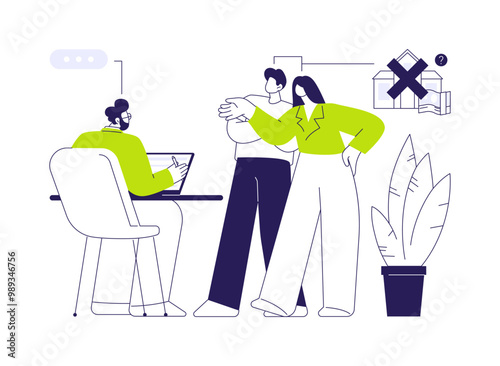 Home loss payments abstract concept vector illustration.