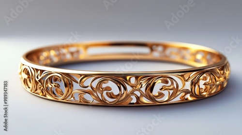 A shiny gold bracelet for your sweetheart.