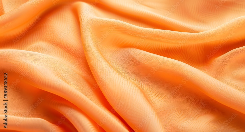 Soft Orange Fabric Texture with Drapes