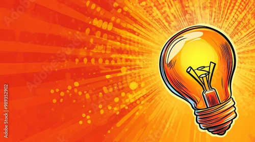 Bright Idea Concept | Light Bulb Illustration for Innovation, Creativity, and Problem Solving