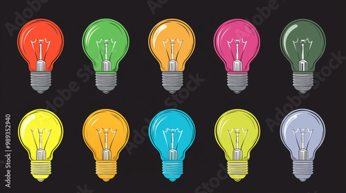 Bright Idea Concept | Light Bulb Illustration for Innovation, Creativity, and Problem Solving