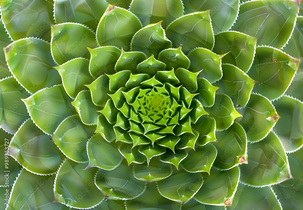 Fototapeta premium Geometric Spiral of Aloe Vera Plant