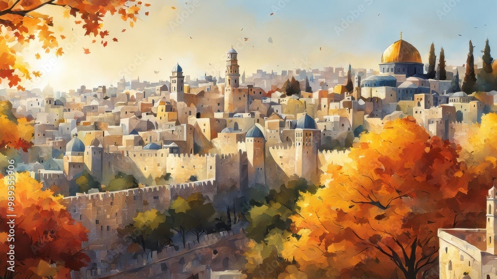 Obraz premium church of the holy sepulchre old city jerusalem created with generative AI software