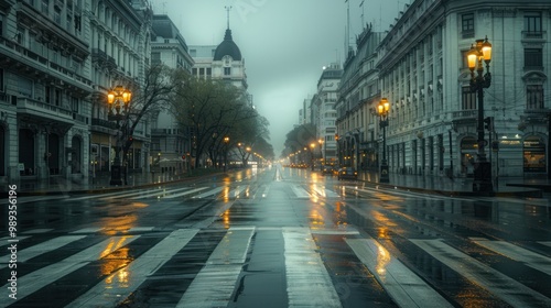 Rainy Cityscape in Buenos Aires photo