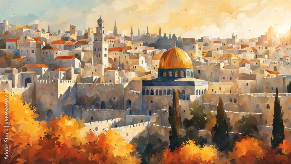 Fototapeta premium church of the holy sepulchre old city jerusalem created with generative AI software