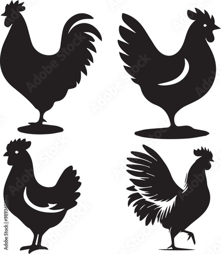 hen silhouette, hen icon, hen vector, 