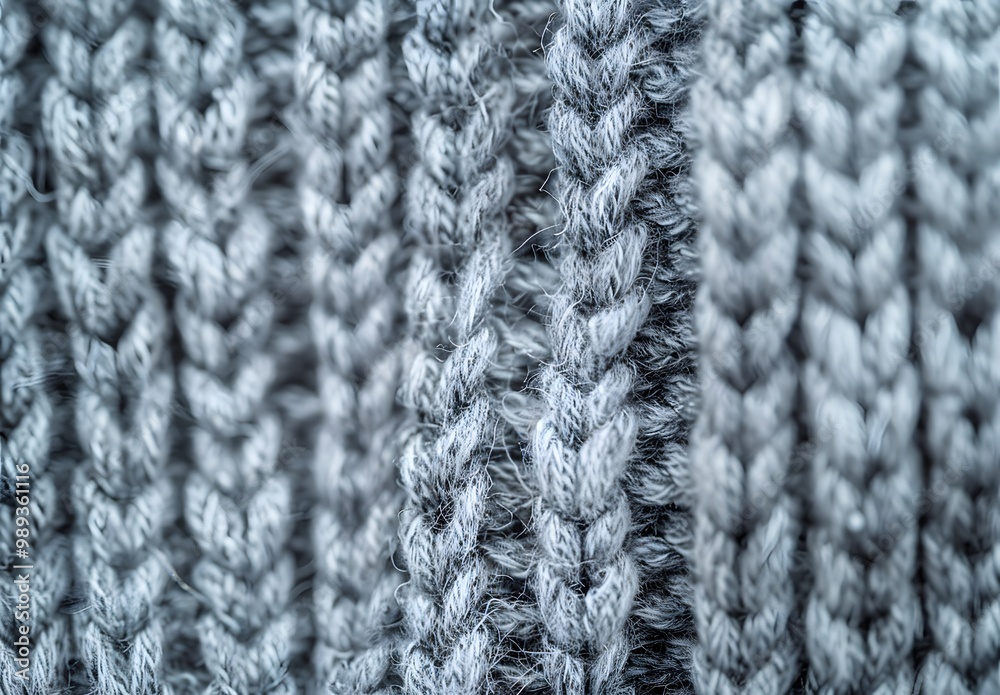 Close Up Gray Knitted Fabric Texture Close Up Gray Knitted Fabric Texture