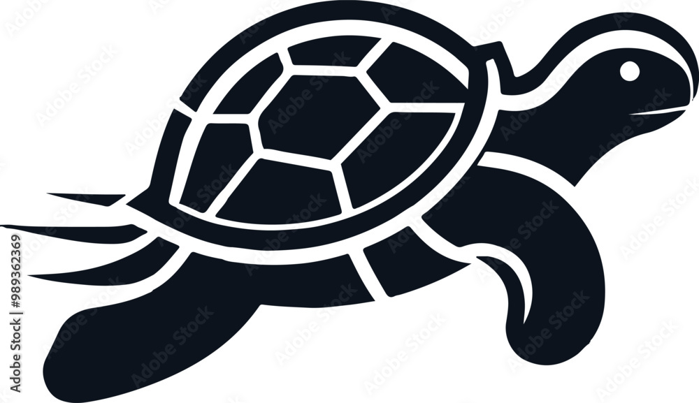 Simple mascot for a Turtle, sihoutte Simple mascot for a Turtle, sihoutte