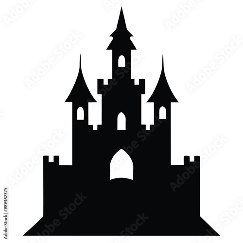 castle silhouettes black color silhouette
