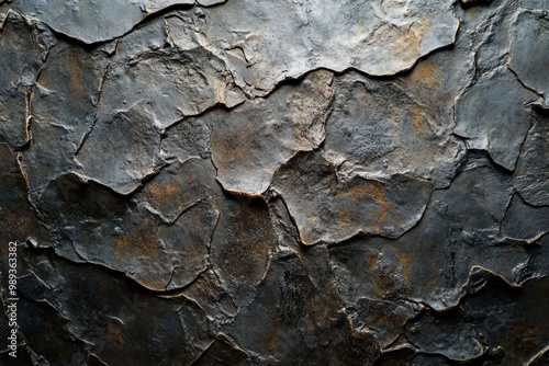 Beaten metal texture with visible hammer marks and worn, oxidized surfaces