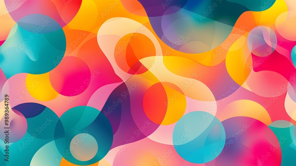 Abstract Colorful Overlapping Circles Background Abstract Colorful Overlapping Circles Background