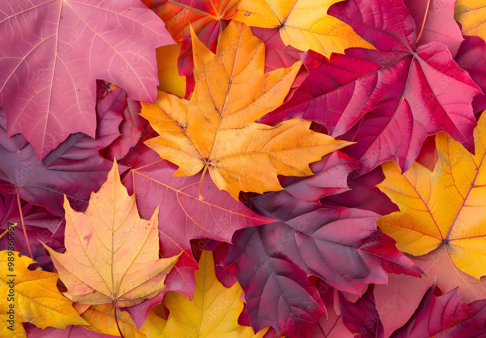 Colorful Autumn Leaves Texture Background