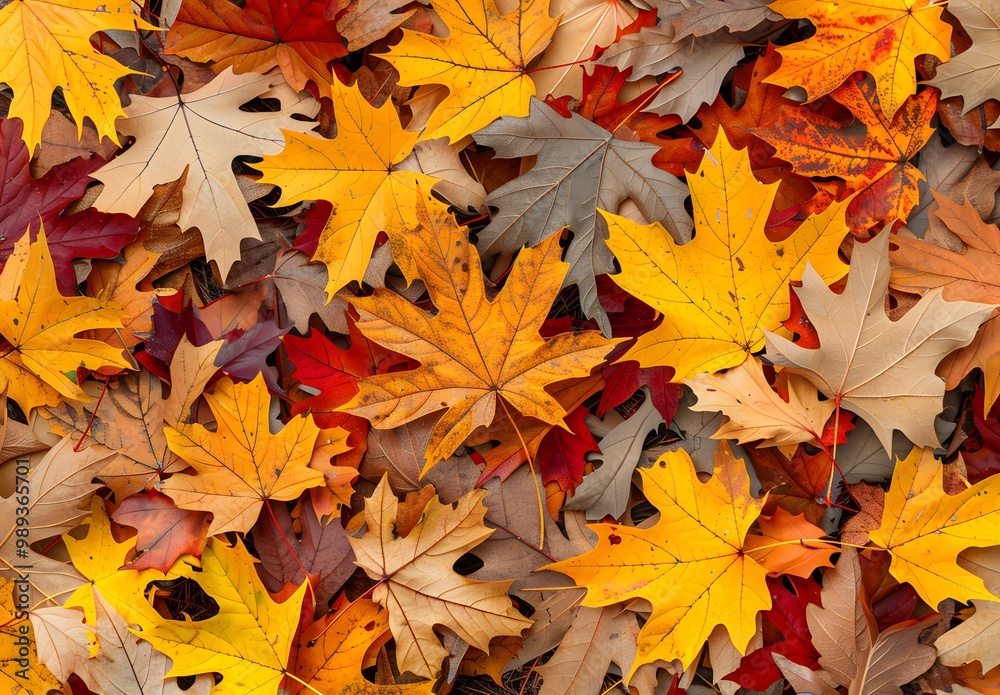 Vibrant Autumn Leaves Ground Texture Vibrant Autumn Leaves Ground Texture