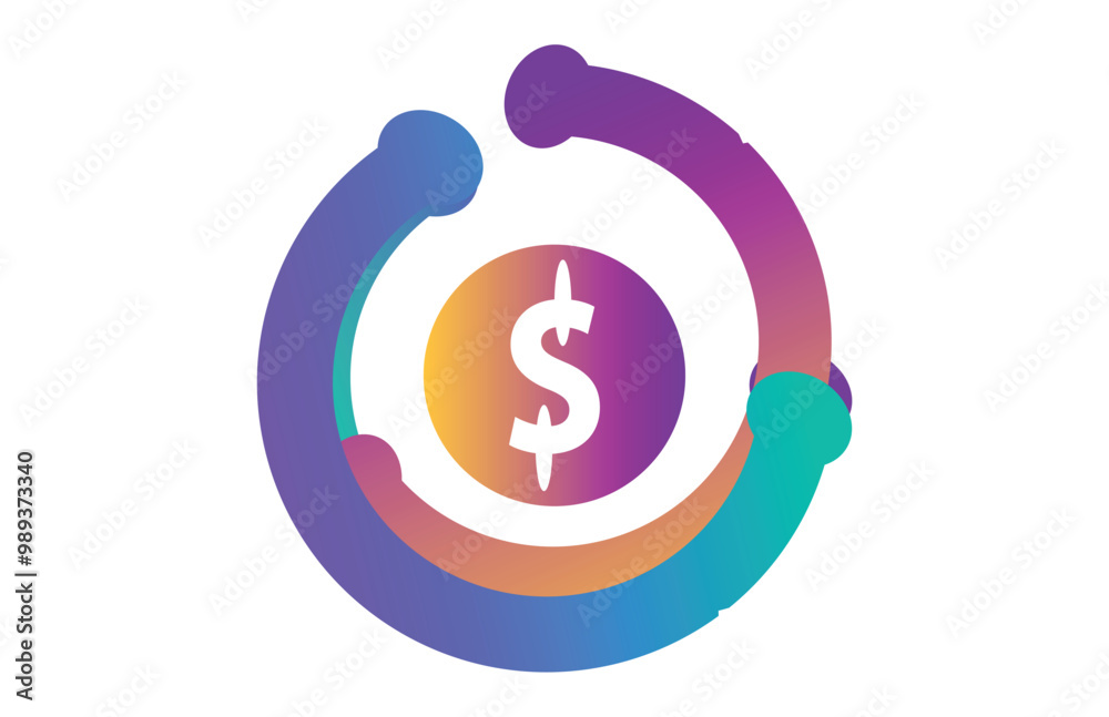 Dollar currency symbol and element background design Dollar currency symbol and element background design