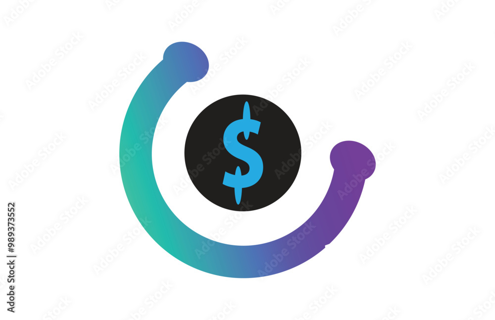 Dollar currency symbol and element background design Dollar currency symbol and element background design