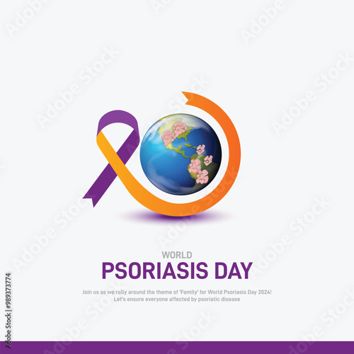 world psoriasis day. world psoriasis day creative banner, poster, social media post, background, template, postcard design etc. 