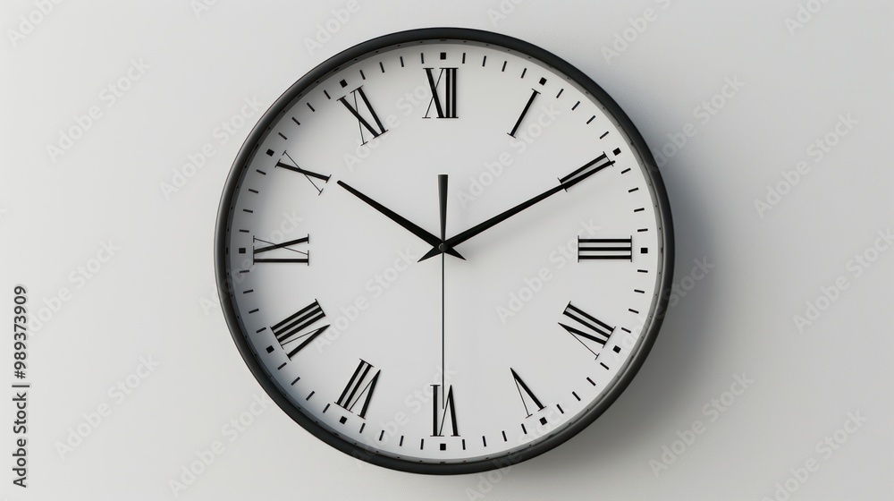 Simple Black and White Clock Simple Black and White Clock