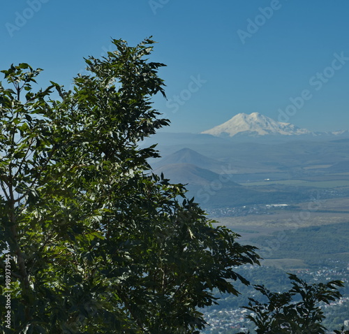 Pyatigorsk, Russia. Stunning views of the city from the top of one of the five surrounding mountains - Mount Mashuk. photo