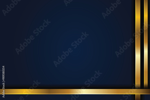 Abstract background with dark blue color and golden stripes.