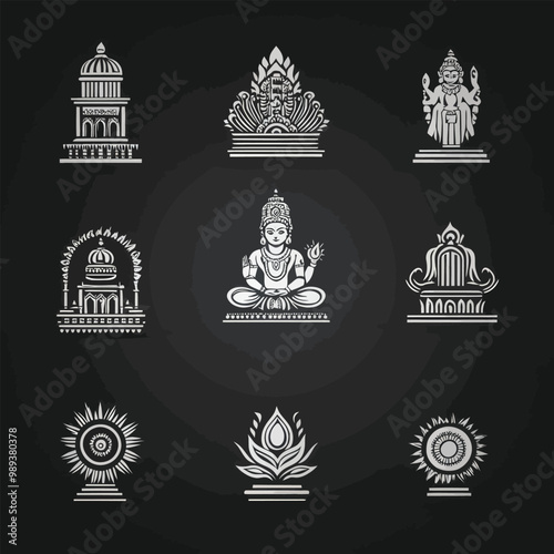 Diwali Icon and Elements Collection