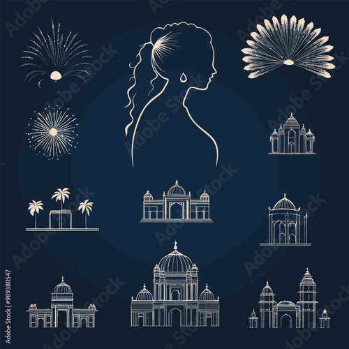 Diwali Icon and Elements Collection