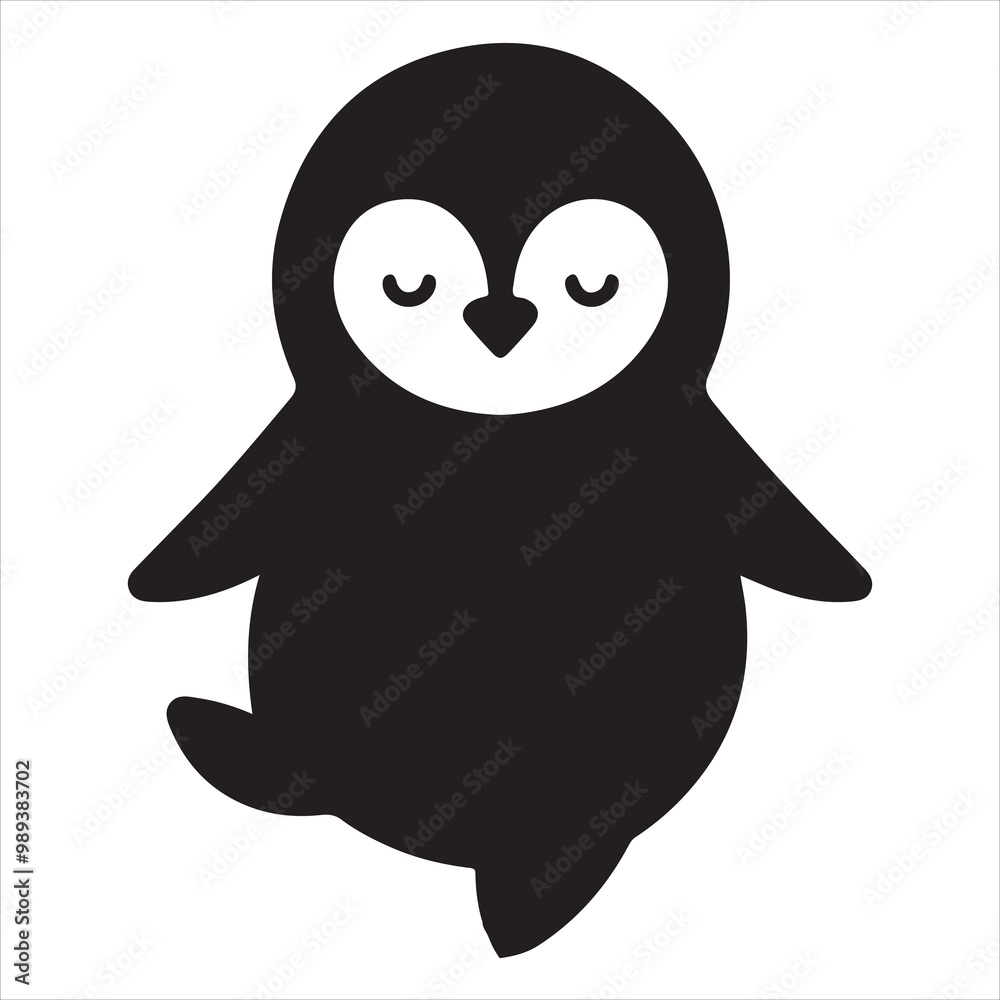 penguin silhouette on white background
penguin silhouette on white background