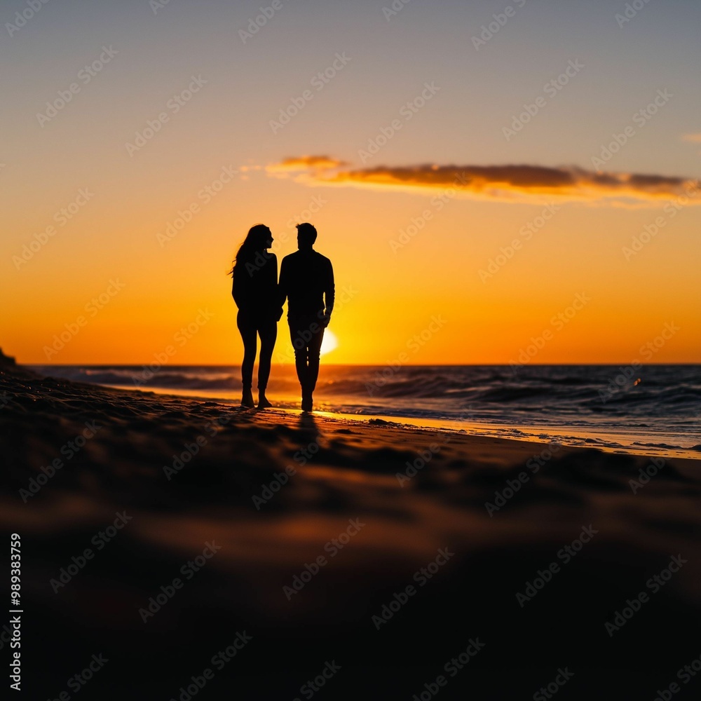 Fototapeta premium couple on the beach
