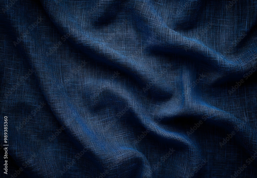 Dark Blue Linen Fabric Texture Background Dark Blue Linen Fabric Texture Background