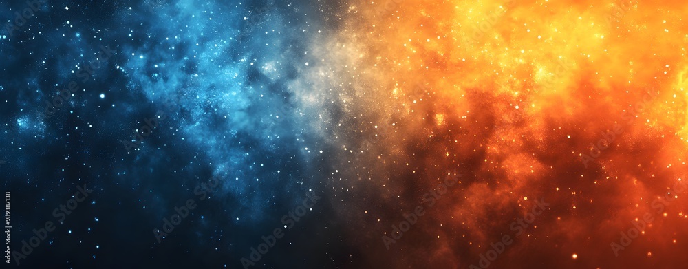 Obraz premium Abstract Dark Gradient Background with Orange and Blue