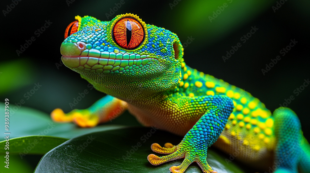 Fototapeta premium Koch's giant day gecko . Wildlife animal.