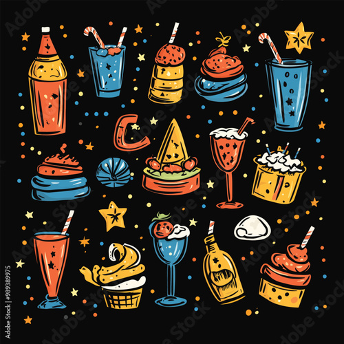 New Year Icons and Elements Collection