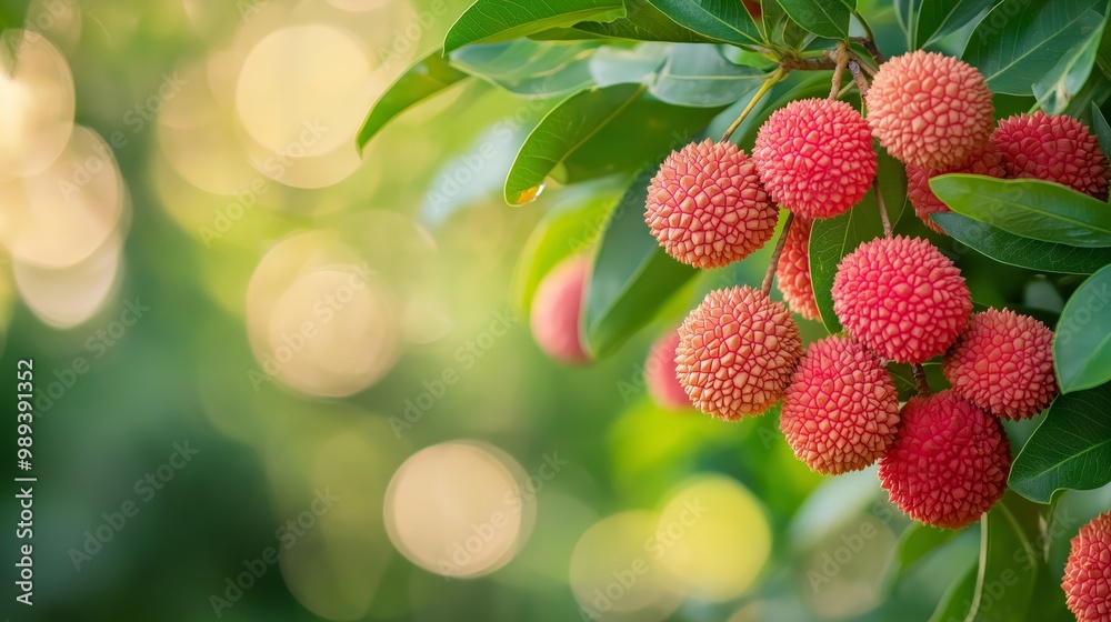 shade of fresh lychee tree, fruitful on branch, beautiful scenery of spring and summer season nature beauty background calm peaceful mood shade of fresh lychee tree, fruitful on branch, beautiful scenery of spring and summer season nature beauty background calm peaceful mood