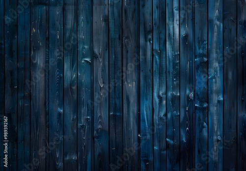 Dark Blue Wood Plank Texture Background