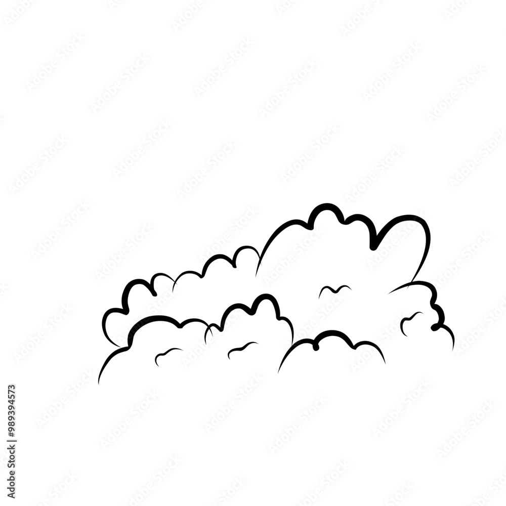 Hand Drawn Bushes Outline Hand Drawn Bushes Outline